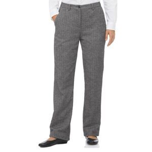 L. L. Bean Herringbone Pants Tan Herringbone Lined Women's 16/T.